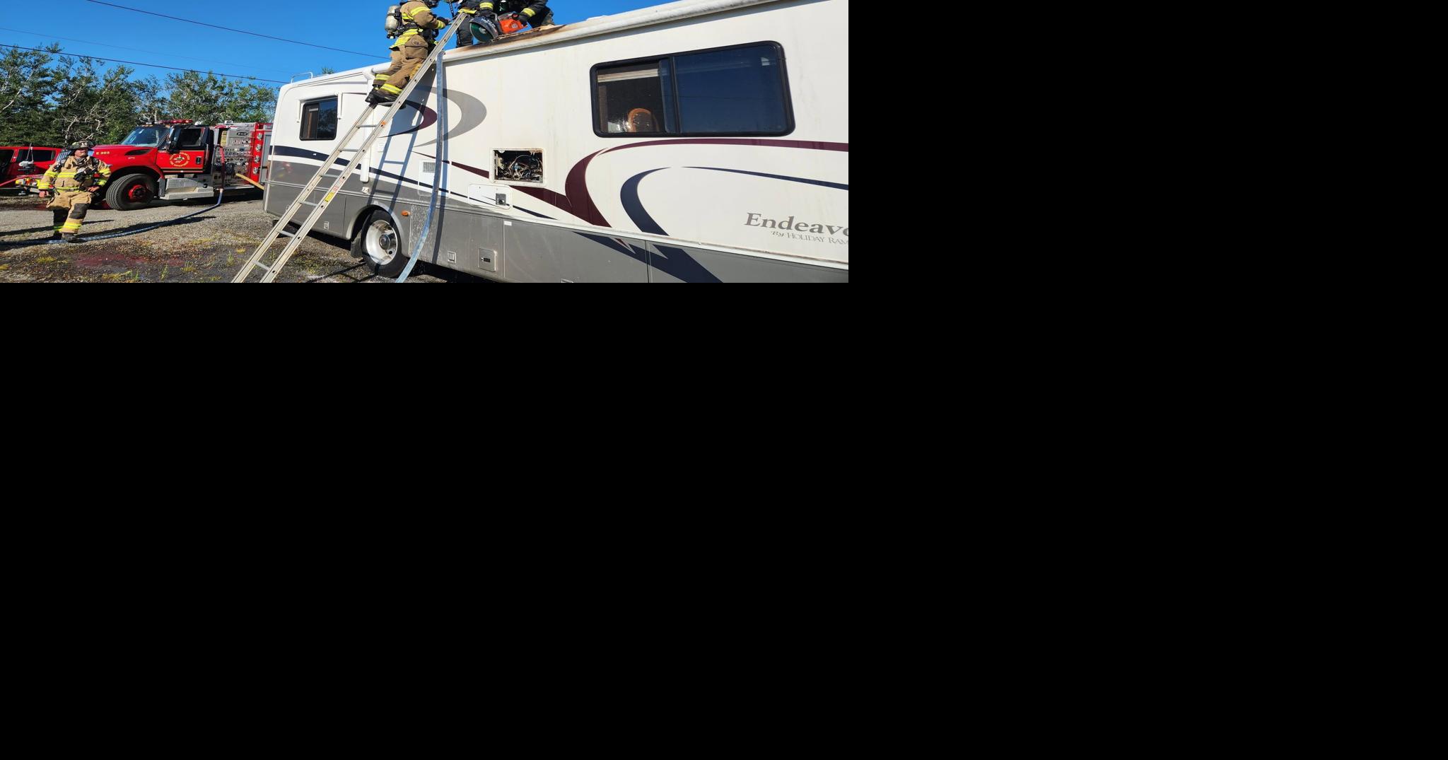 Crews called to camper fire in Trenton