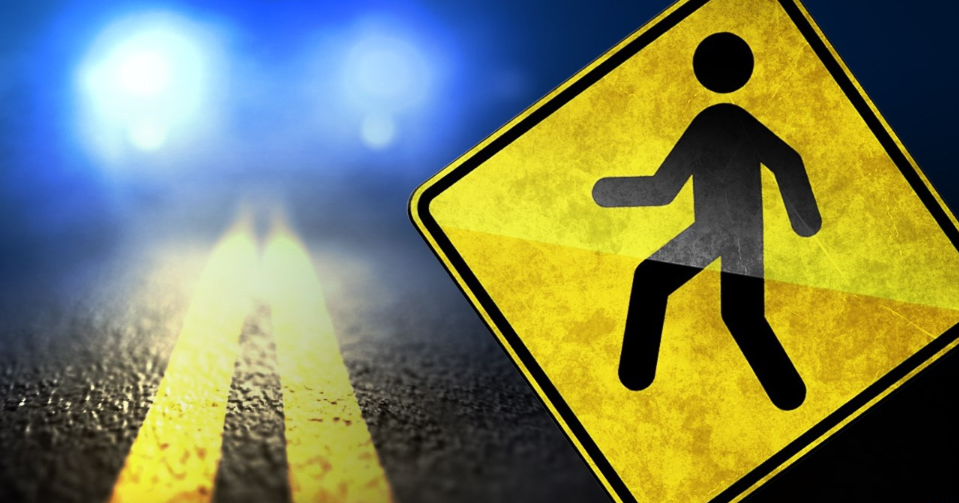 Pedestrian hit by vehicle