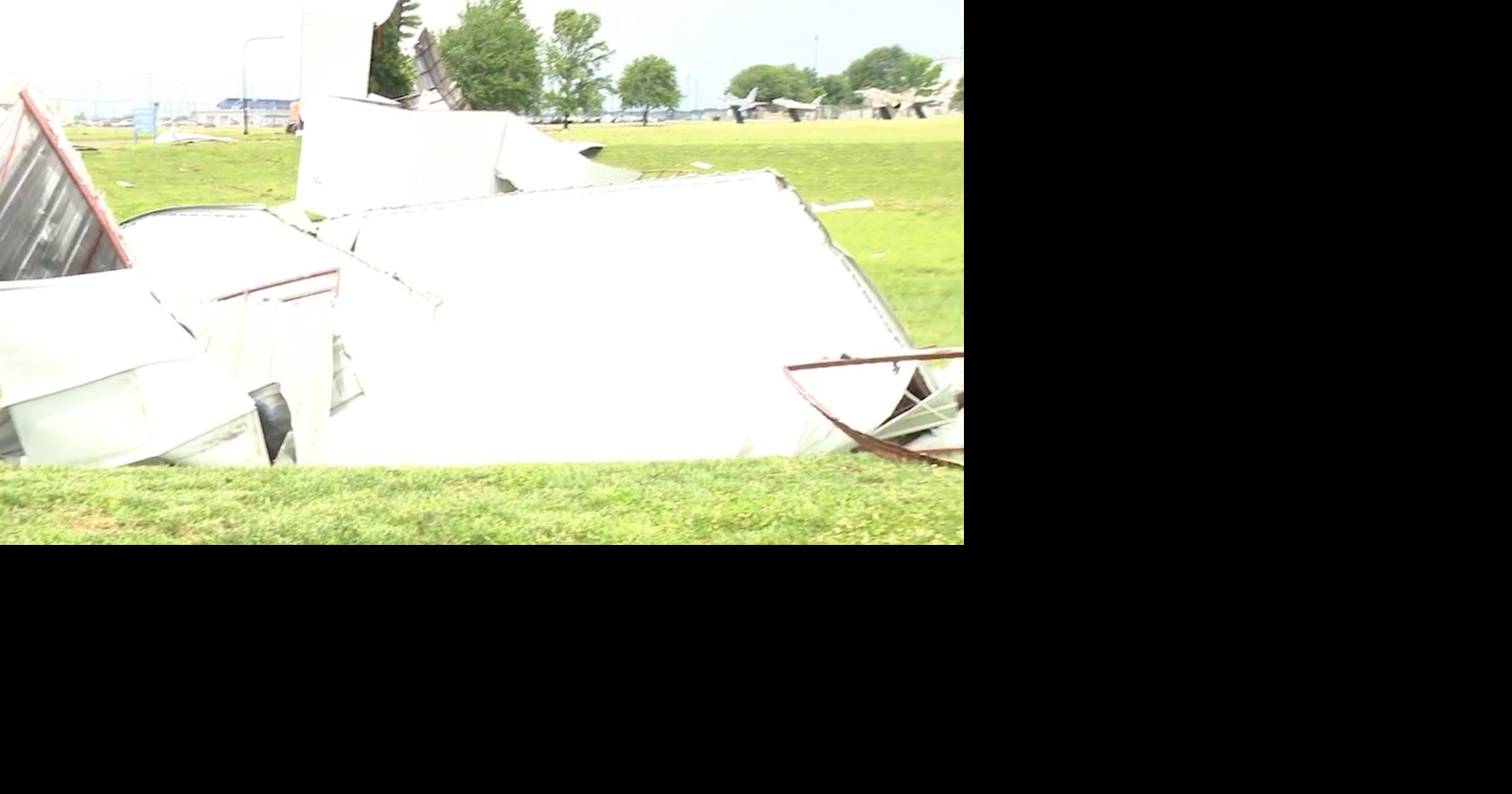 Clean up efforts underway at the Abraham Lincoln Capital Airport after severe storms