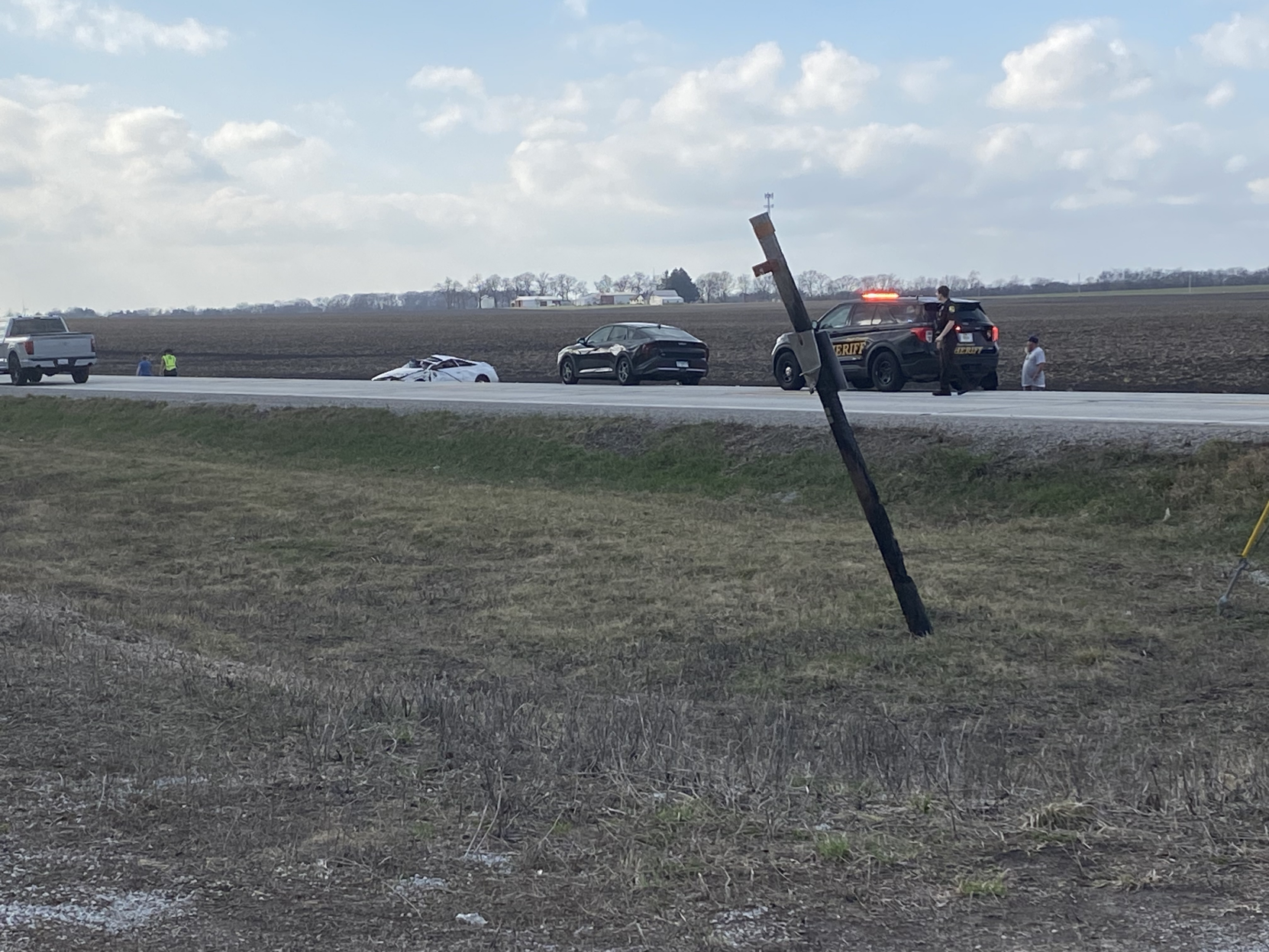 One hospitalized after single-unit crash on Champaign and Piatt County ...