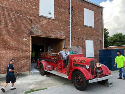 Fire truck moved to historical society museum for exhibit