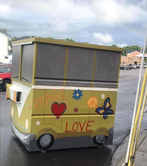 Alley dumpsters receive art makeover