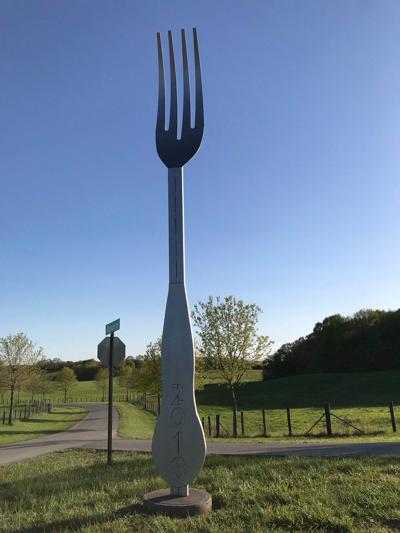F S Welding Department Creates Giant Fork Display Local News Franklinfavorite Com