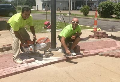 Work begins on Veteran Plaza project at post office