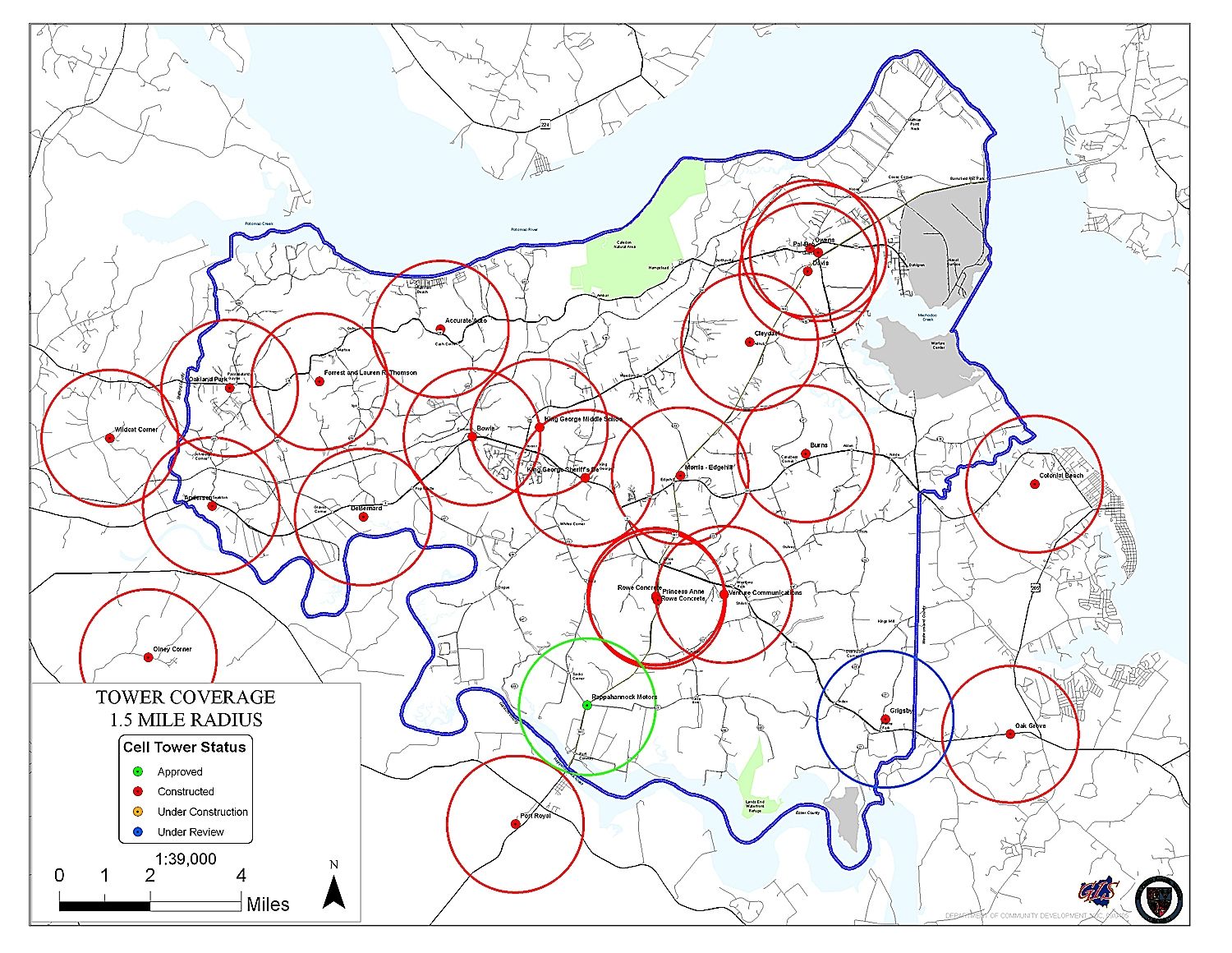 Cell tower coverage in my area Clearance