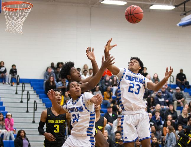 Region 4B boys basketball semifinal Courtland defeats Huguenot