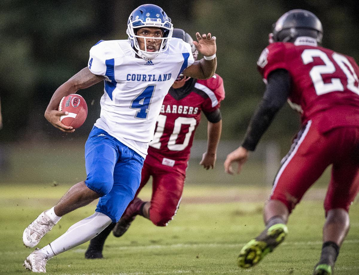 High school football Courtland uses run game to rumble past Chancellor