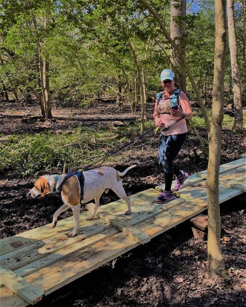 Work on the Dahlgren Railroad Heritage Trail