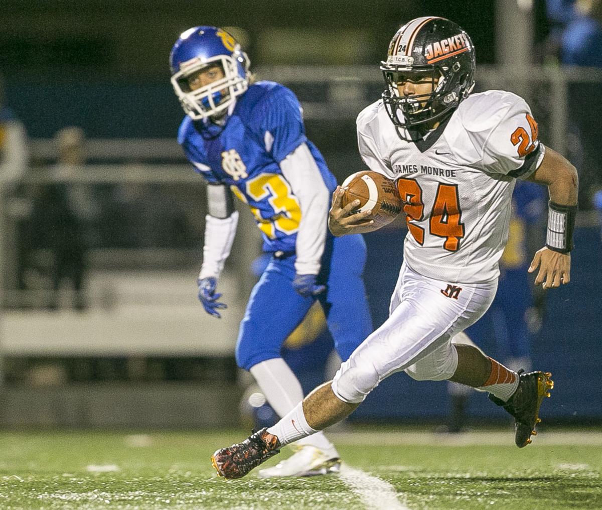 High school football Johnson powers James Monroe over King