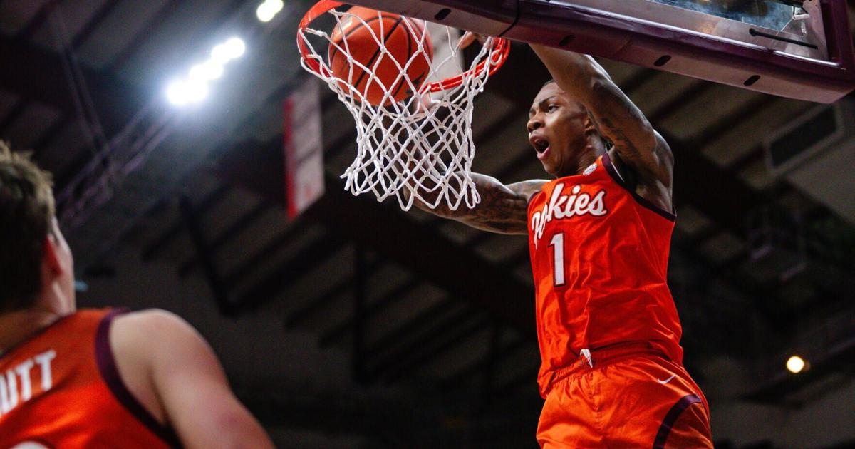 Virginia Tech's Young shares in Tobi Lawal's draft night