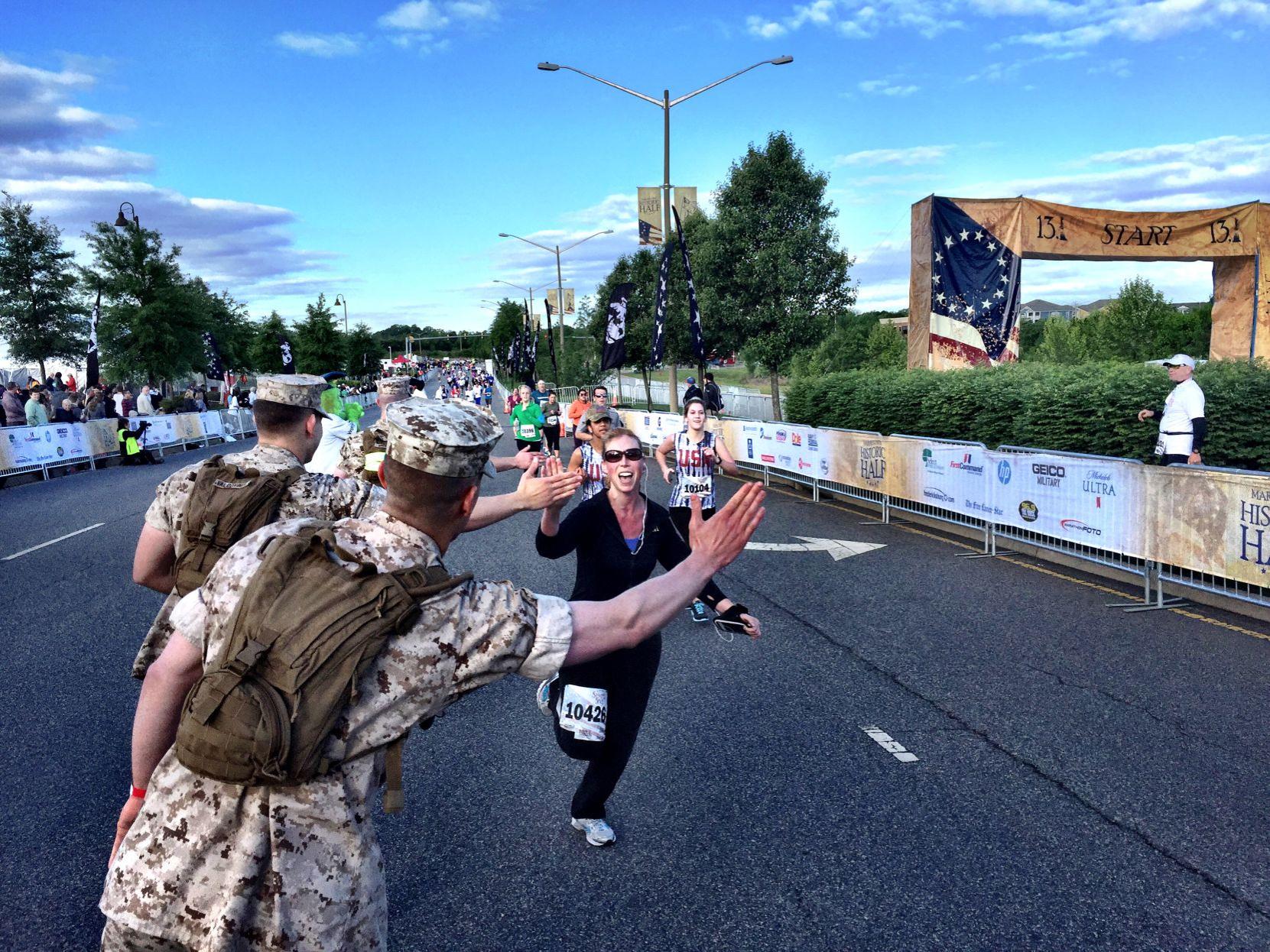 Thousands Run In Marine Corps Historic Half Marathon With Local Results Local News Fredericksburg Com - marine corps 1 2 3 4 cadence roblox id