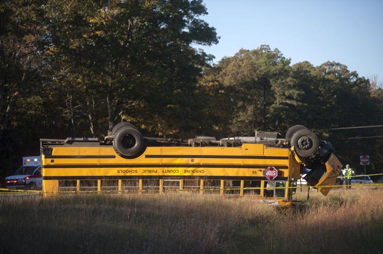 Students hurt when Caroline County bus flips