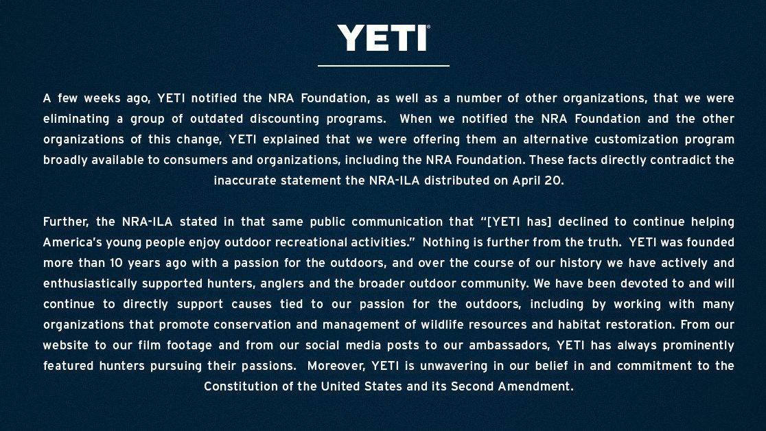 Nra Supporters Are Blowing Up Yeti Coolers Yeti Says It S All A Big Mistake Business News Fredericksburg Com