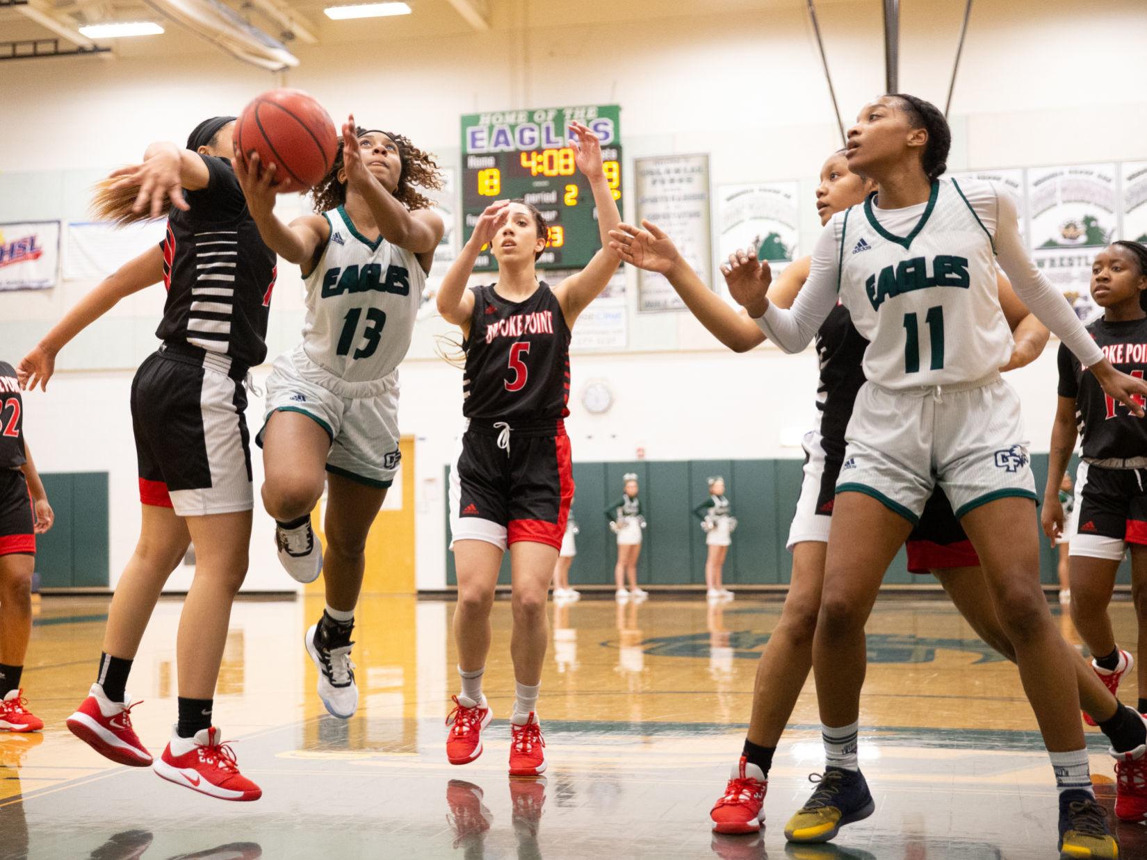 High School Girls Basketball Downs Bogier Lead Colonial Forge Past Brooke Point High School Fredericksburg Com