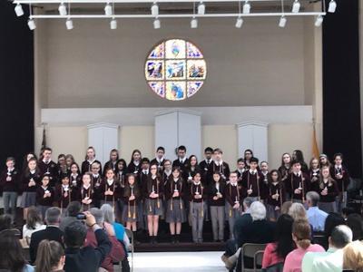 CEREMONY: Holy Cross Academy students inducted into honor society