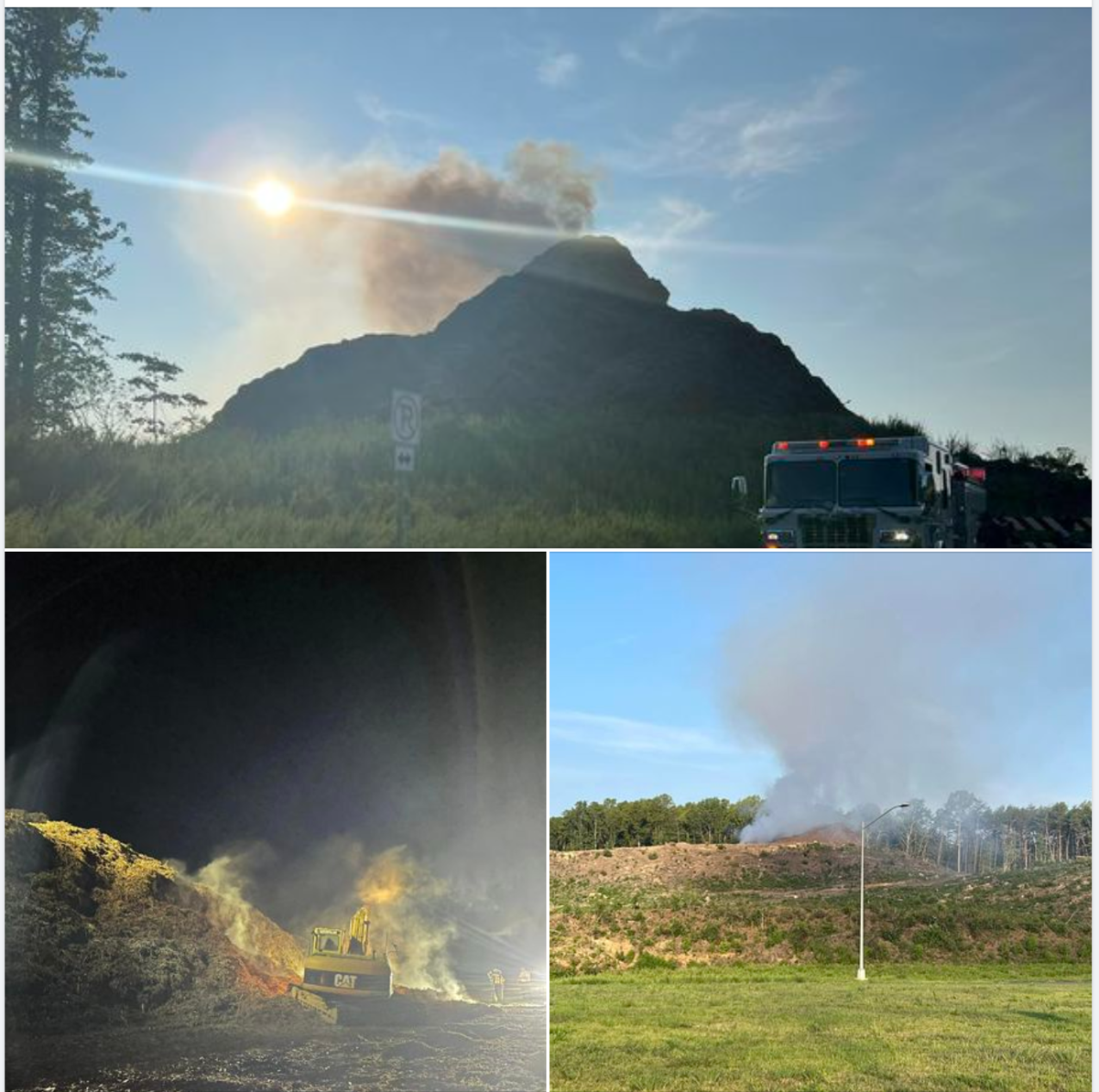 Crews battling mulch fire in Stafford