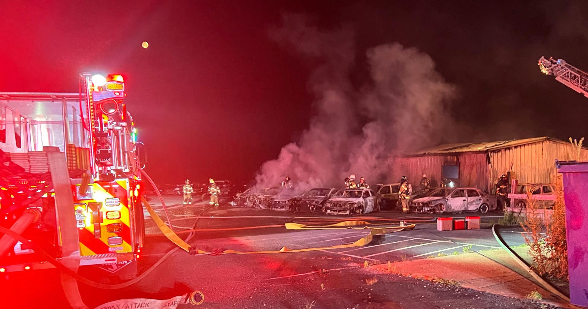 Several vehicles destroyed in fire at Stafford business - Vimarsana News