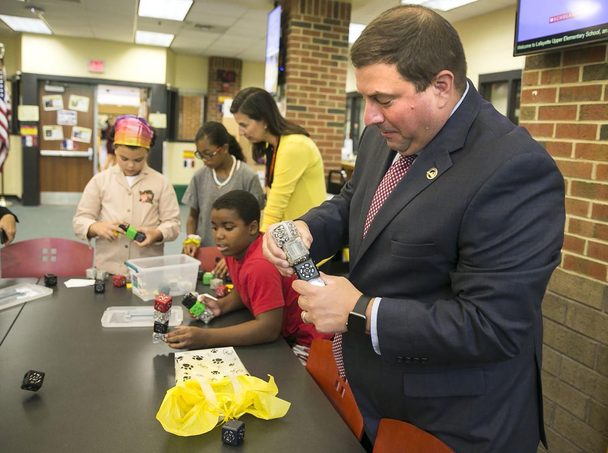 State superintendent hears about Fredericksburg school's improvements