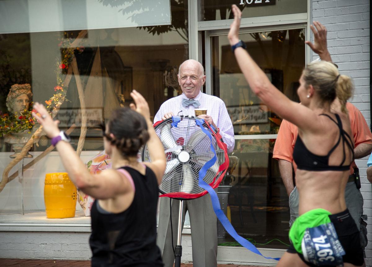 cheers cowbells and music encourage marine corps historic half