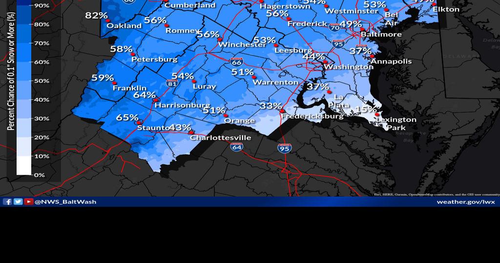 FREDERICKSBURG AREA WEATHER Is snow on the way?