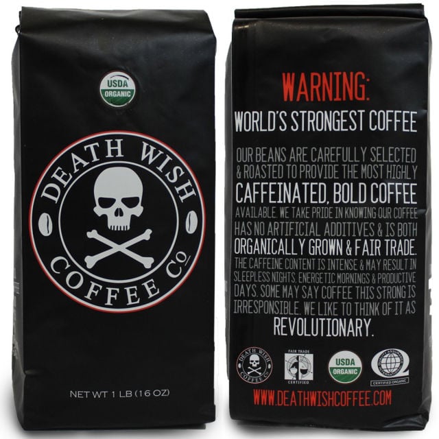 best strongest coffee - Death Wish Coffee Organic, Fair-Trade, Arabica, Robusta, Dark Roast Ground  Coffee, 16 Oz, Bag - Walmart.com