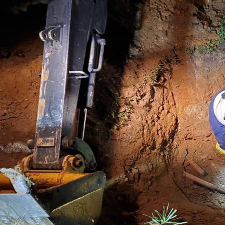 Dominion Crew Rescues Kitten From Pipe During Thunderstorms