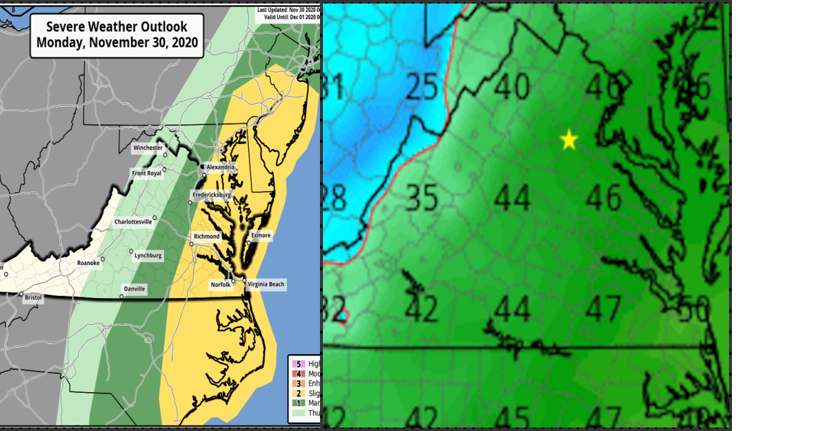 FREDERICKSBURG AREA WEATHER Stormy start to week brings threat of