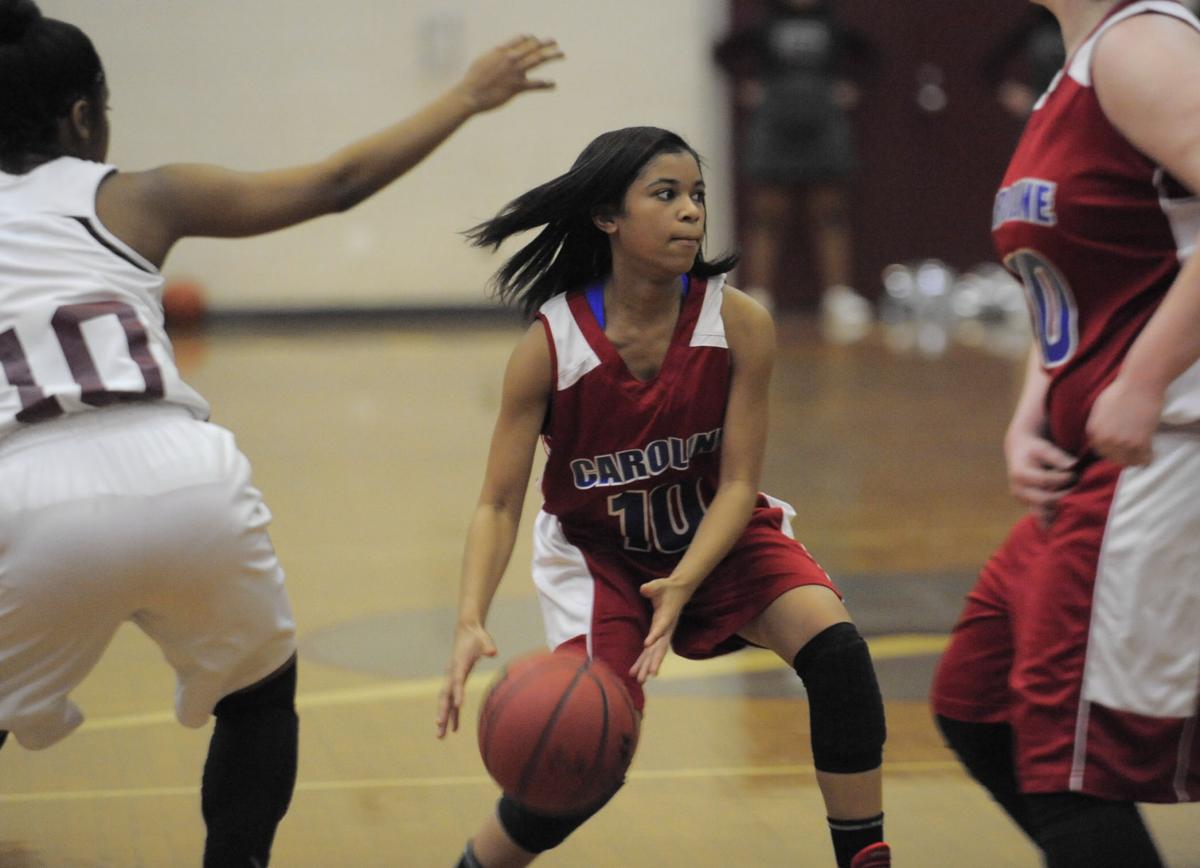 High school girls basketball Tough Chancellor outpress Caroline