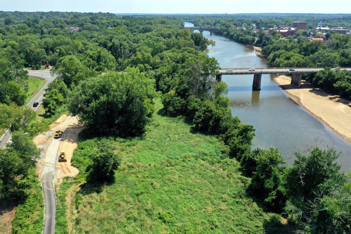 South-facing view of Belmont Trail and proximity to the river and Chatham Bridge (copy)