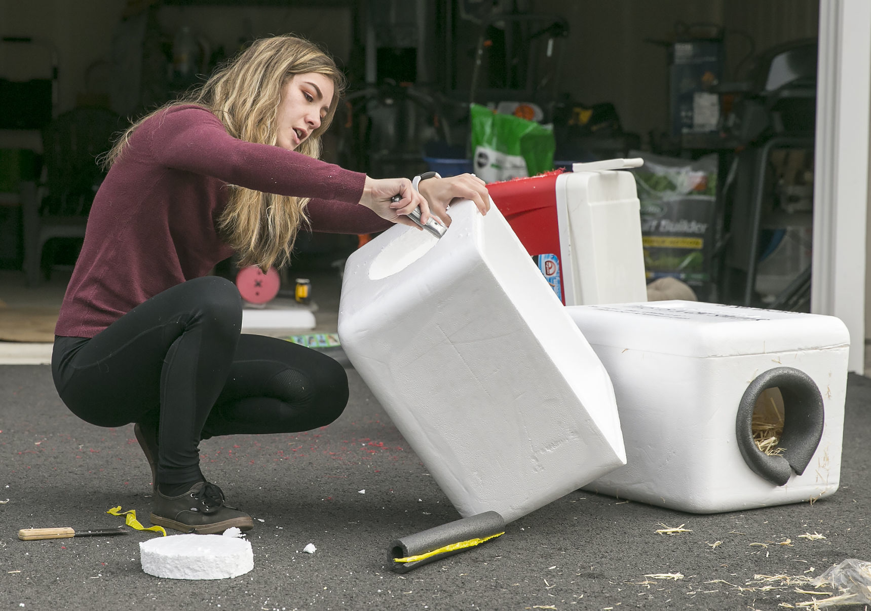styrofoam cooler cat house