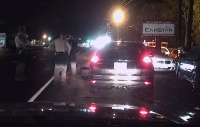 Dash cam footage of Wingate arrest