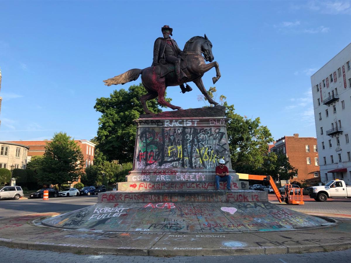J.E.B. Stuart statue removed from Richmond's Monument Avenue