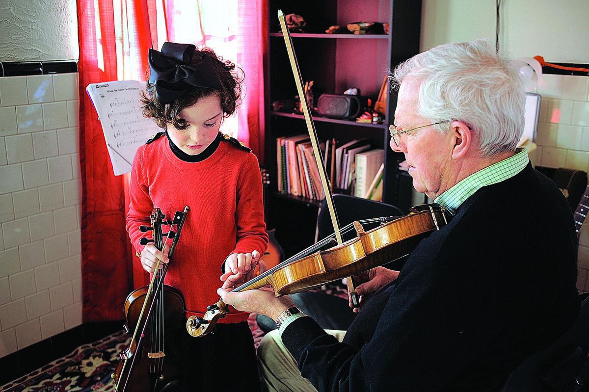 Moments Violin lessons with grandpa