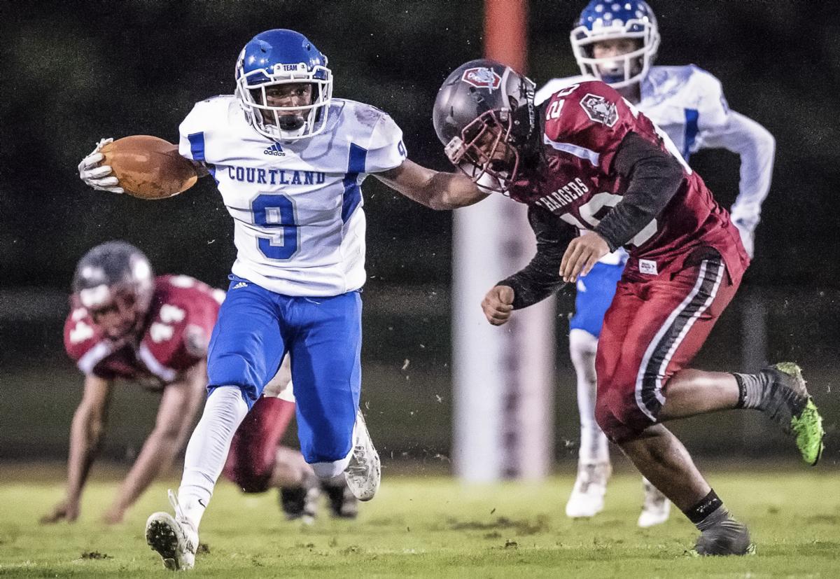 High school football Courtland uses run game to rumble past Chancellor