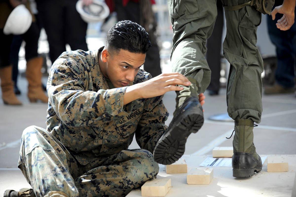 Photo: Marine puts the 'self' in selfie during reveal of figures at