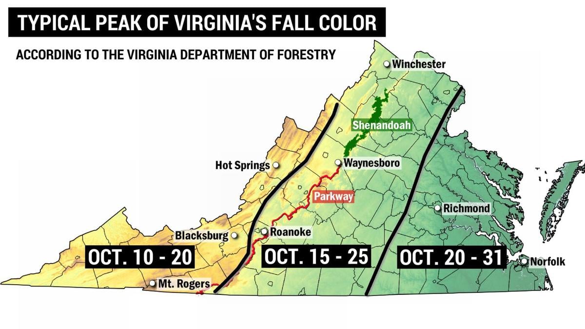 Despite up and down weather, fall colors still on schedule for Va. and