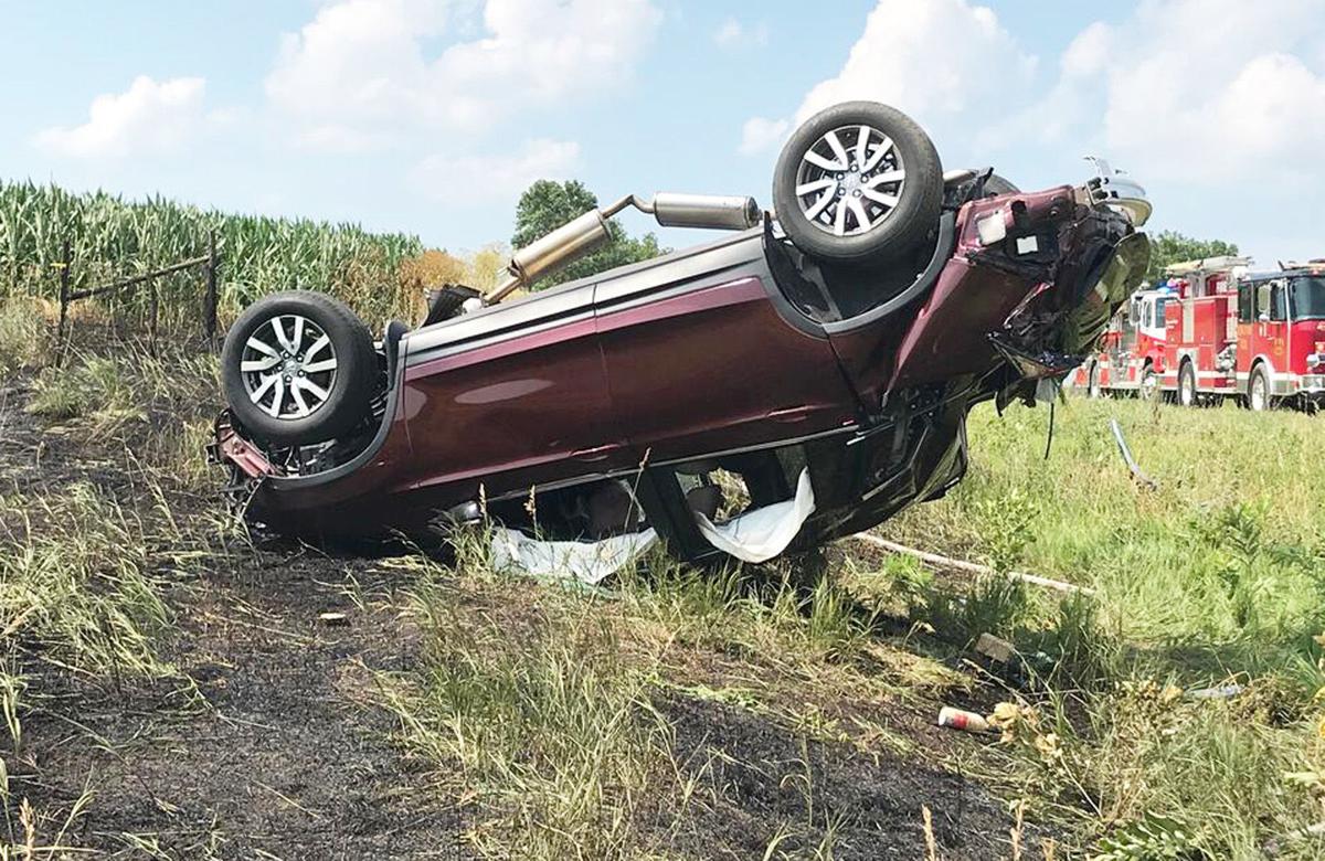 Motorists pull man from fiery vehicle on Sunday near Avoca