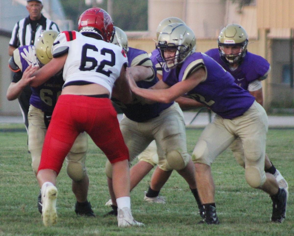 Louisville offensive line in second quarter