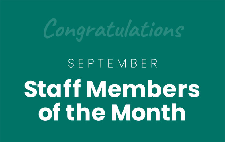 September 2026 Staff Members of the Month