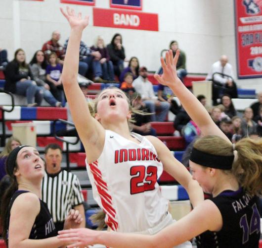 Grace Cave goes in for shot attempt