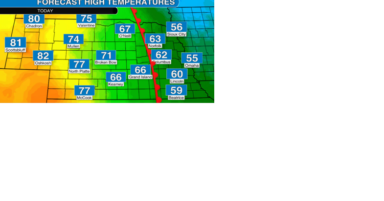Watch now: Huge variety in temperatures across Nebraska today, good chance of rain Wednesday - Vimarsana News
