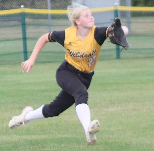 MacKaylee Madsen running attempt against Milford