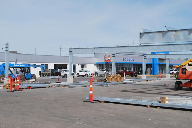New canopies at Sid Dillon dealerships under construction