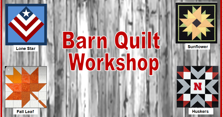 Create a barn quilt during an upcoming workshop at Gallery 92 West in Fremont