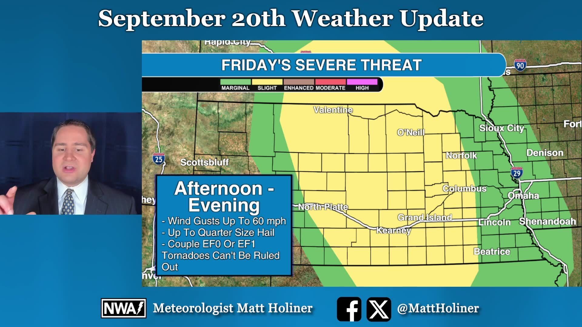 Chance of severe storms returns to Nebraska Thursday and will