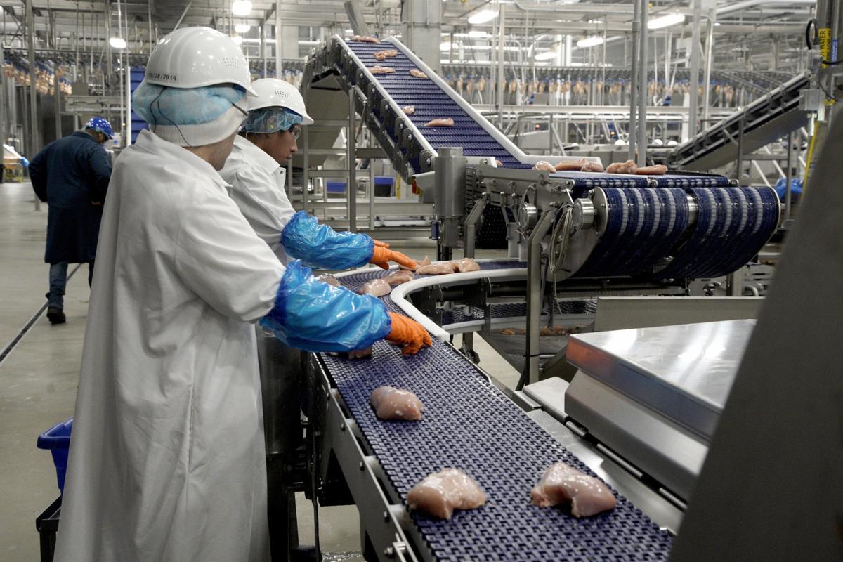 Agriculture secretary, Ricketts visit Costco chicken processing plant