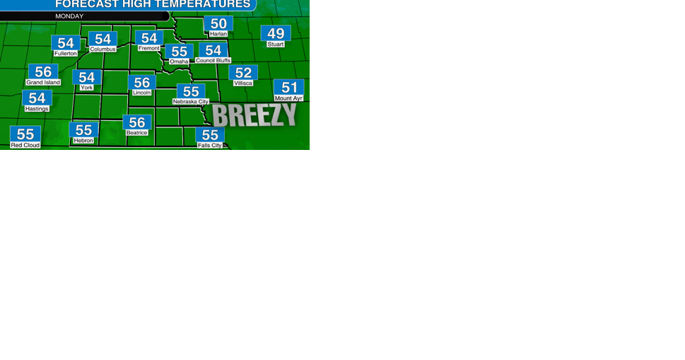 Chilly and breezy across southeast Nebraska; showers return late Monday night - Vimarsana News