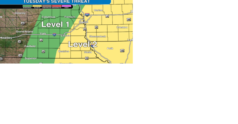 Watch now: Severe storms possible in southeast Nebraska late Tuesday afternoon and evening - Vimarsana News