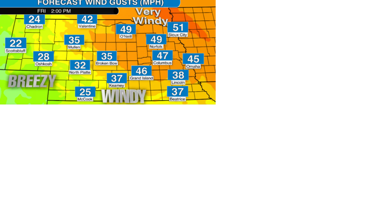 Watch now: Very windy in eastern Nebraska Friday, large variety of temperatures this weekend - Vimarsana News