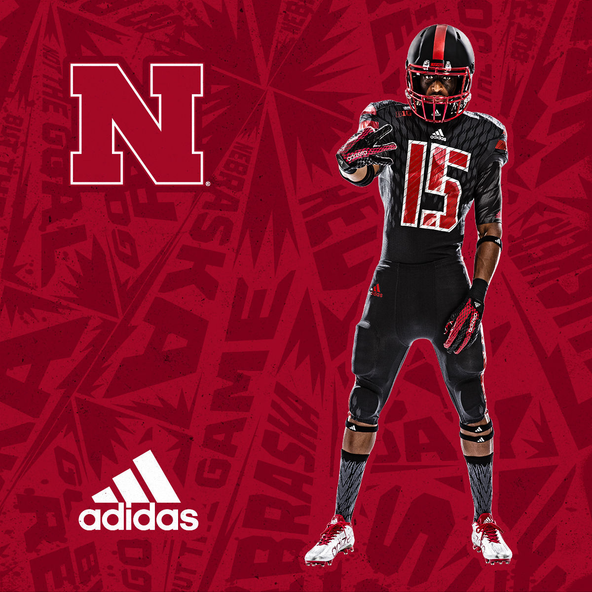 Nebraska football apparel sales adidas